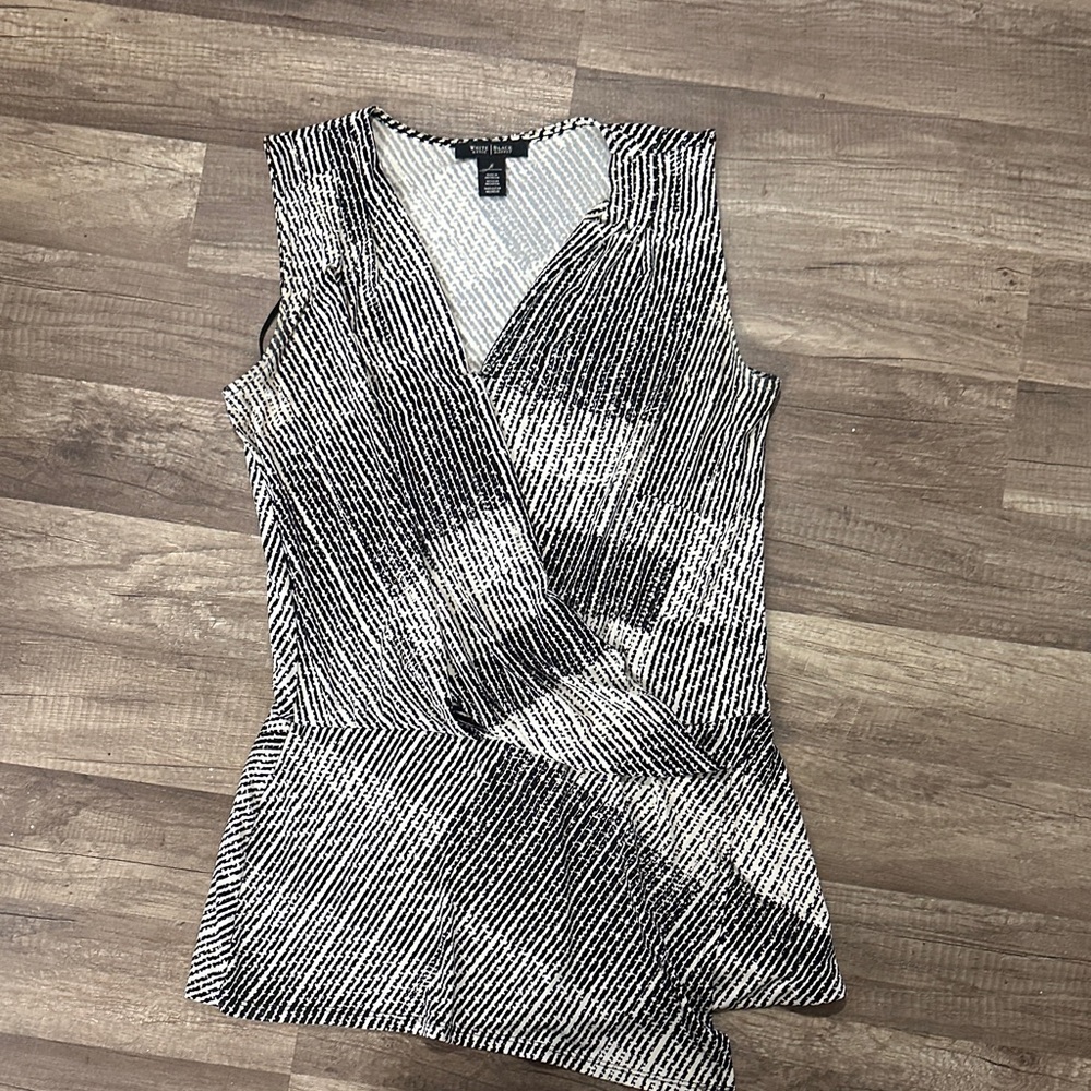 White House Black Market Black and White Mini Dress